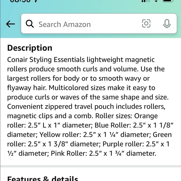 Conair Magnetic Rollers plastic vented curlers rollers w/ clips - Picture 14 of 14